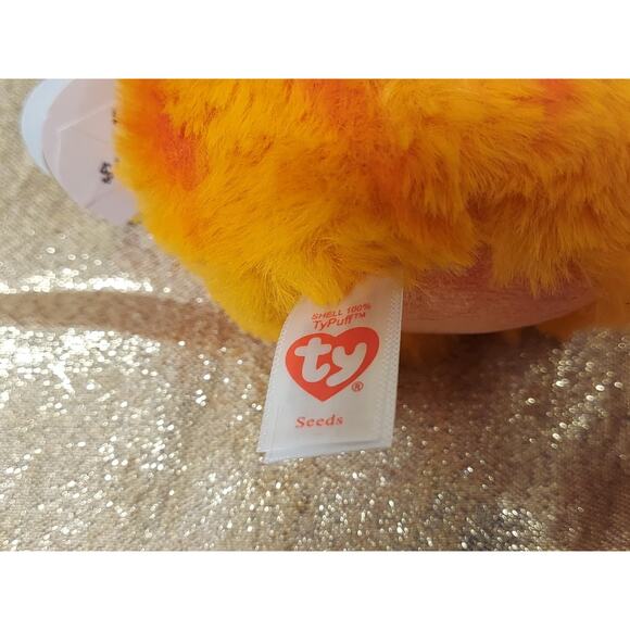 Ty Puffies Seeds Halloween Jack-O-Lantern Pumpkin With Tags Plush Stuffed - Picture 7 of 8